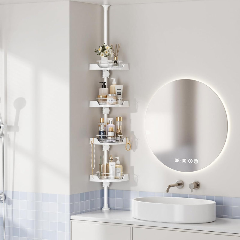 Shower Storage Rack, White