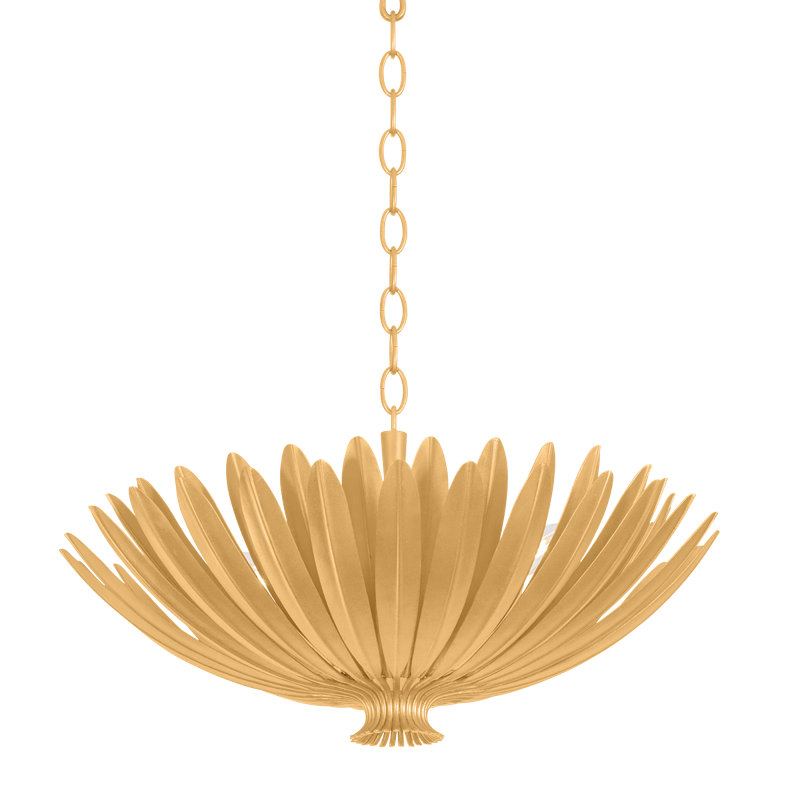 Greendale Floor Lamp, 12.25" H x 24" W x 24" D, Gold, 4 Lights