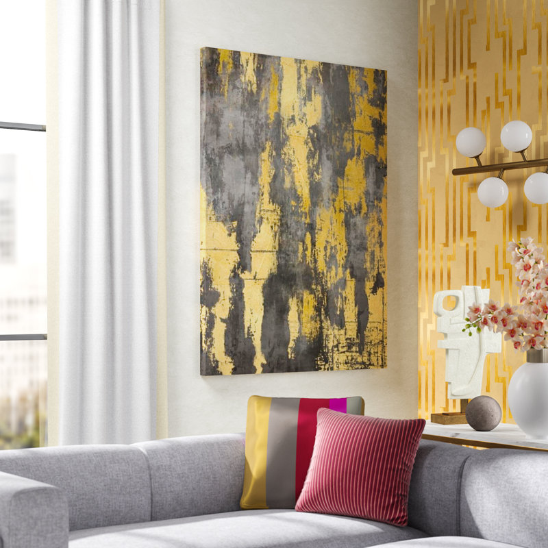 Golden Slumbers Painting by Emma McCartney, Gilded Gold, 33" H x 24" W x 1.5" D