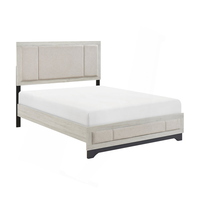 Meuble de chambre à coucher contemporain pour lit de tête de lit 2 pièces, Lit double