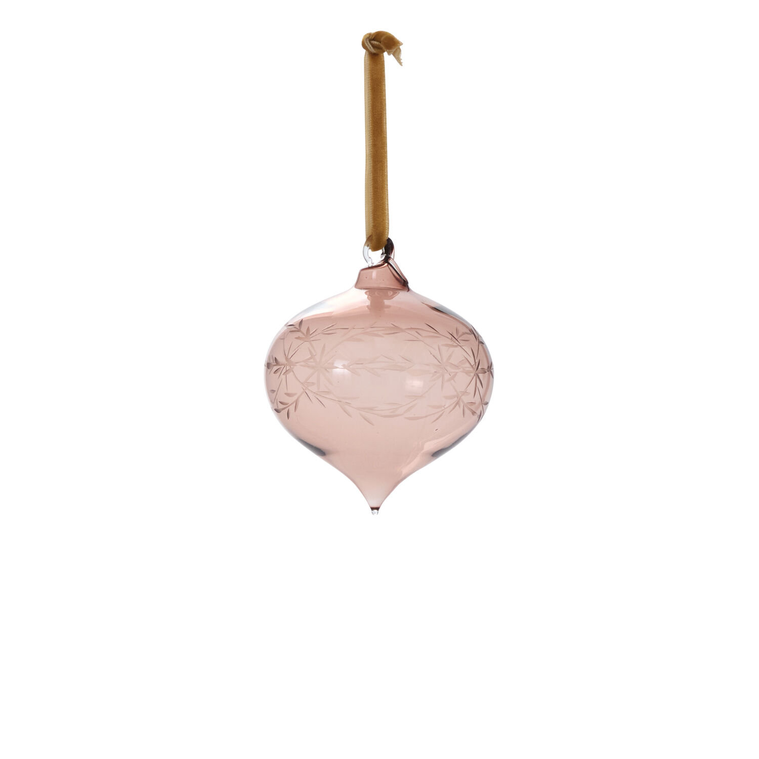 Etched Bauble Ornament 3"x 3.25", Smoke