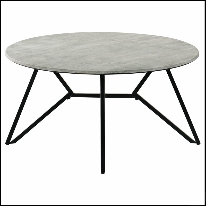 Cement 3-piece Round Coffee and End Table Set, Durable and Stylish for Modern Industrial Decor