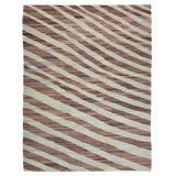 Brown Turkish Flatweave Wool Rug - 9'5" x 12'3"