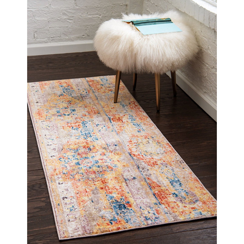 Geometric Indoor Rug, Runner 2'2" x 6'