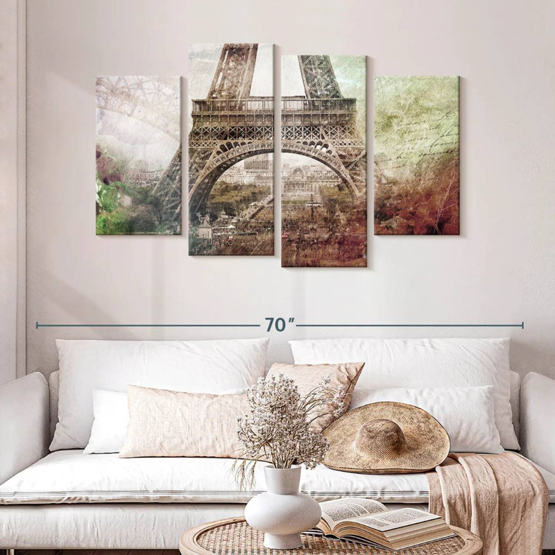 Lilie rétro Eiffel beauté, H 32 po x l 52 po