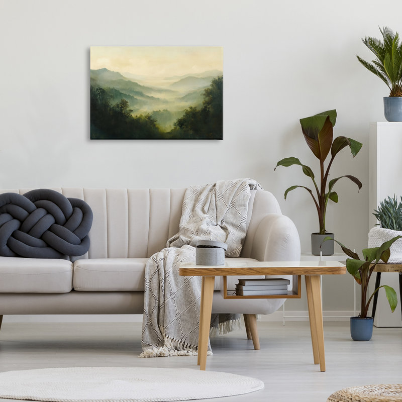 «Through The Haze Landscape Canvas», conception par Petal Prints Design, H 16 po x l 24 po