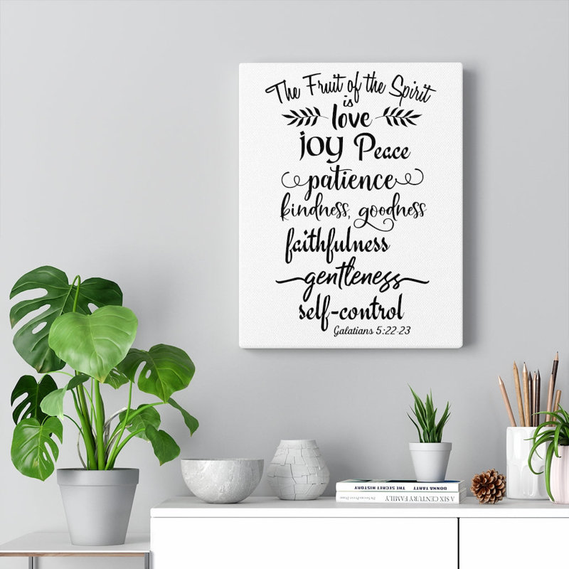 Fruit Of The Spirit Galatians 5:22-23 - Wrapped Canvas Print, 61cm H x 46cm W