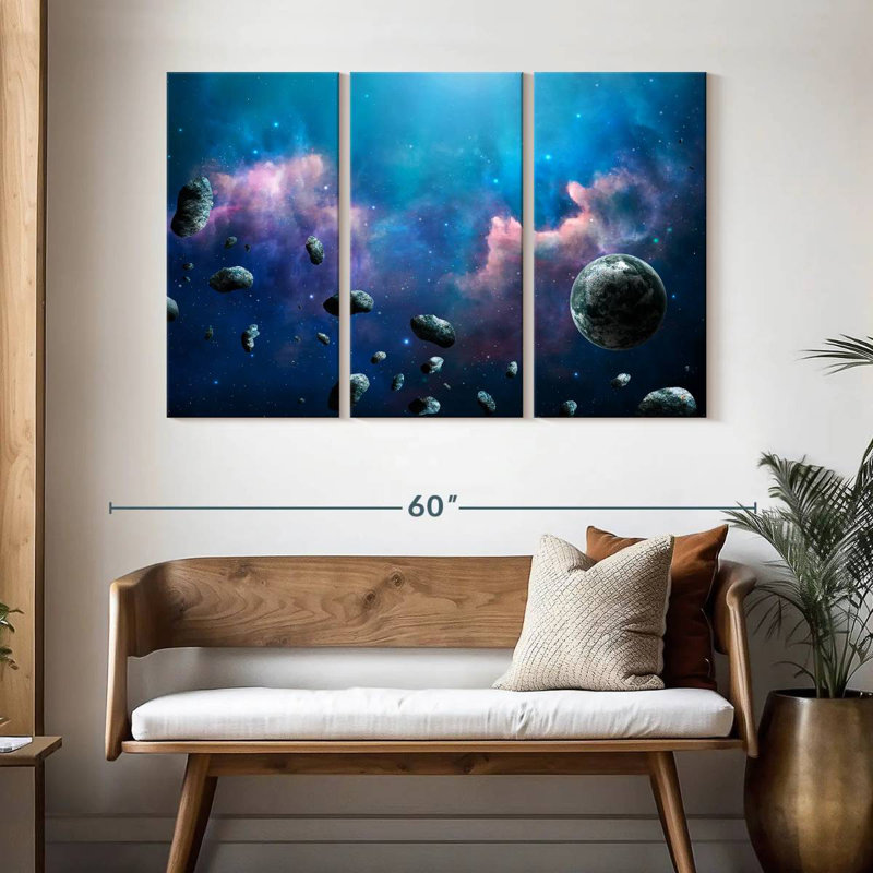 Oberle Floating Asteroids, 32" H x 50" W