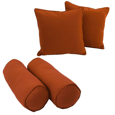 Cotton Blend Reversible Throw Pillow