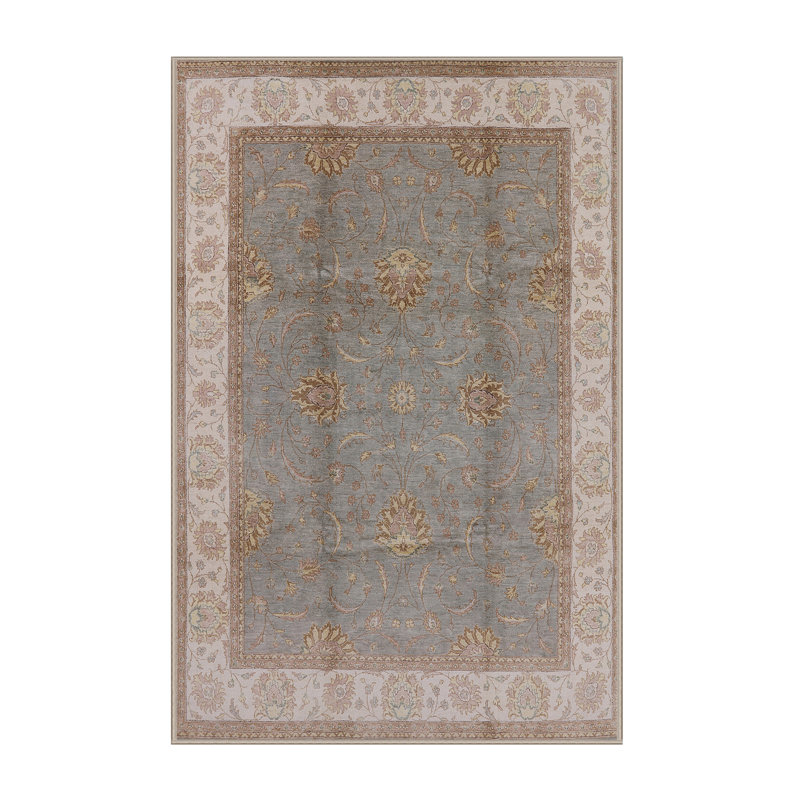 Tapis oriental bleu / beige Nisse, Rectangle 5 pi x 8 pi