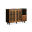 Buffet en noyer massif et bois manufacturé-1998661197