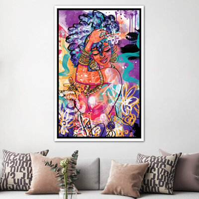 " Gold Flowers " by Justin Copeland Painting Print