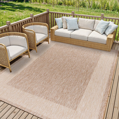 Gira Indoor & Outdoor Boho Jute-Look Rug Beige