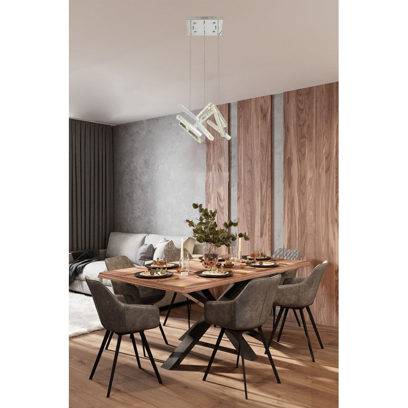 Luminaire suspendu linéaire en cristal 9 lumières Kozerski 
