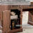 Dennison 76" High Computer Desk Bar Cabinet with Hutch-820210458
