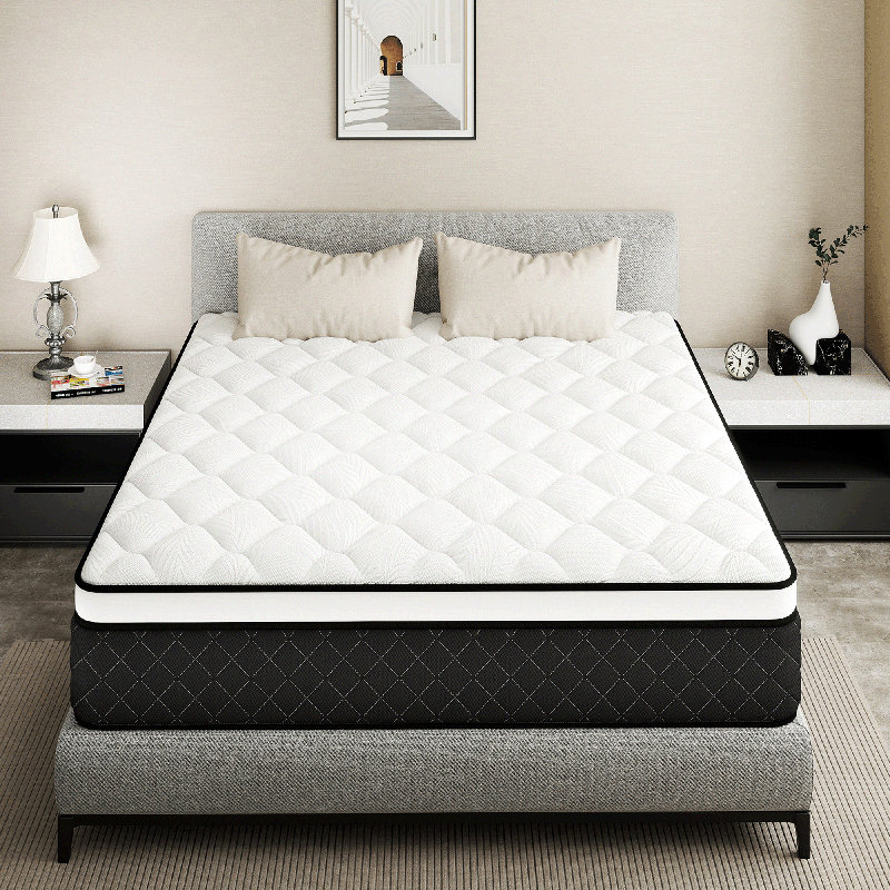 Medium Hybrid Mattress High Density Foam Layer Individually Pocketed Springs Motion Isolation Comfortable Sleep, Twin, 14"