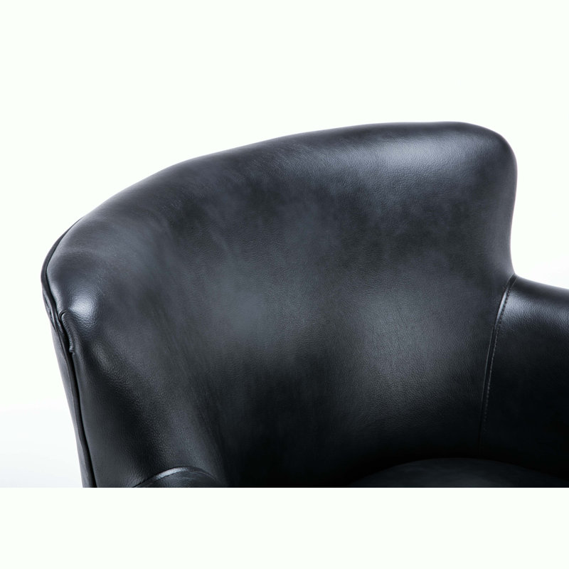 Fauteuil de 29,5 po de largeur Gail, Similicuir gris anthracite