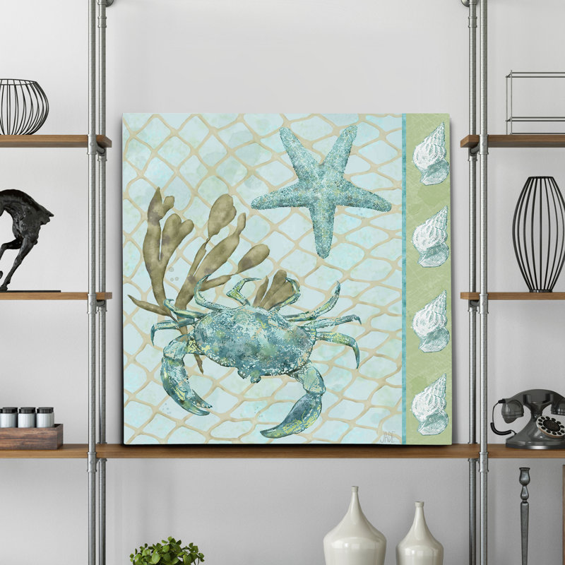 « under sea ii », peinture, H 16 po x l 16 po x P 1,5 po, Toile tendue
