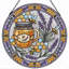 Panneau de vitrail Honey Bee, 7,8 heures-1861282005