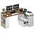 Farmhouse L-shaped 53" Executive Desk with Barn Door & Power Strip Home Office Desk with A4/letter File Storage-1969857350