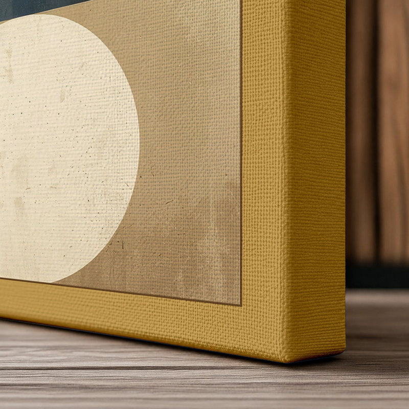 Balance Geometric - Wrapped Canvas, 24x16 - 61.0 x 40.6 cm, Ochre Border