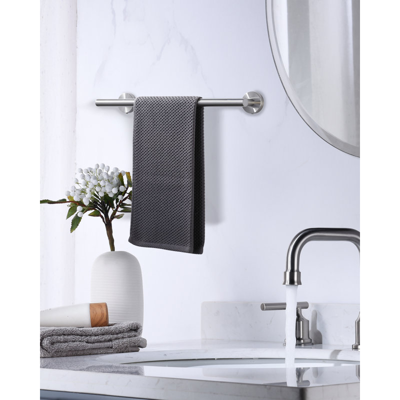 Barre à serviettes murale SUS304, H 2 po x l 16 po x P 3,1 po, Nickel brossé