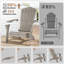 Chaise de patio Adirondack, surdimensionné pour l'extérieur 350 lb avec porte-gobelet, siège d'extérieur toutes saisons résistant aux intempéries et à la décoloration, gris clair-510571920-526142695