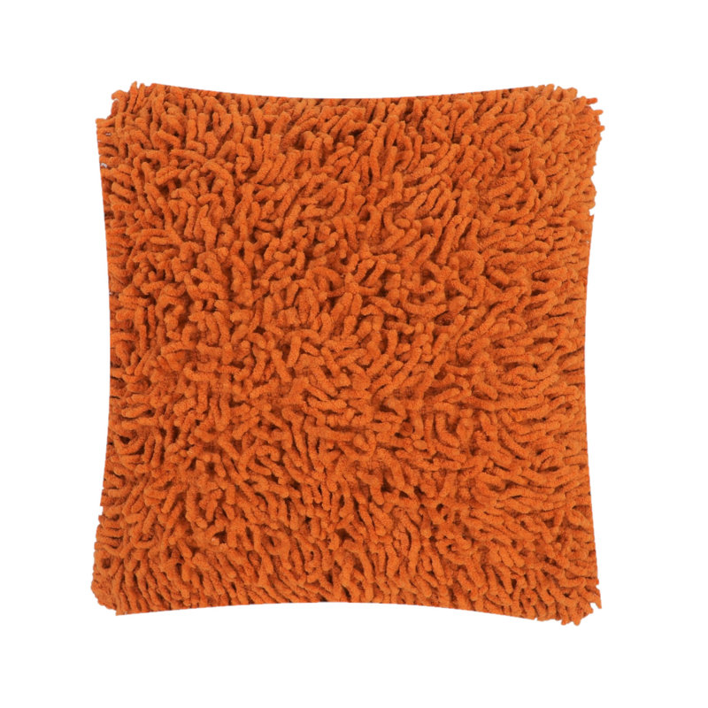  Chenille Throw Pillow, Orange
