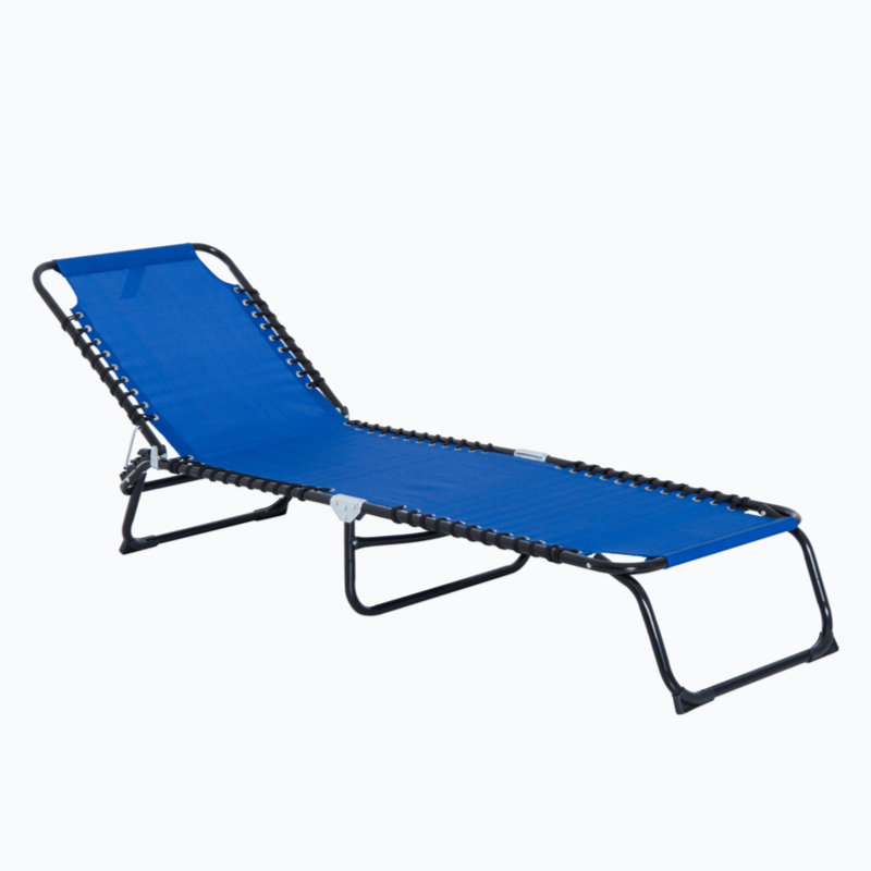 Saraha Steel Outdoor Lounge Chair, Blue