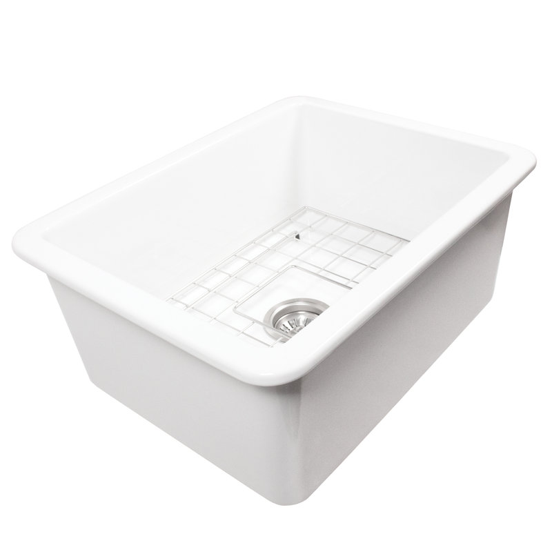 Évier de cuisine encastré en argile réfractaire 24 po Nantucket Sinks Wellfleet-2419W