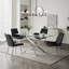 Dayeli Glass Top Metal Base Dining Table-2076506267