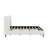 Modern Ivory Boucle Upholstered Platform Bed With Wingback Headboard And Walnut Wooden Legs, No Box Spring Needed, King Size-1614374811-1614374809