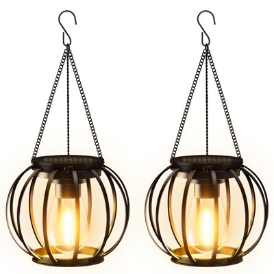 12.5" Solar Powered Integrated LED Outdoor Lantern