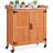 40? H Garden Potting Bench Table with Lockable Castors-562766459