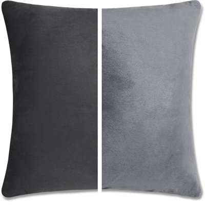 Microsuede Outdoor Reversible Throw Pillow