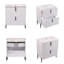  Meuble-lavabo simple de 30 po de largeur avec lavabo en céramique intégré et tiroirs à fermeture en douceur blanc-121427269