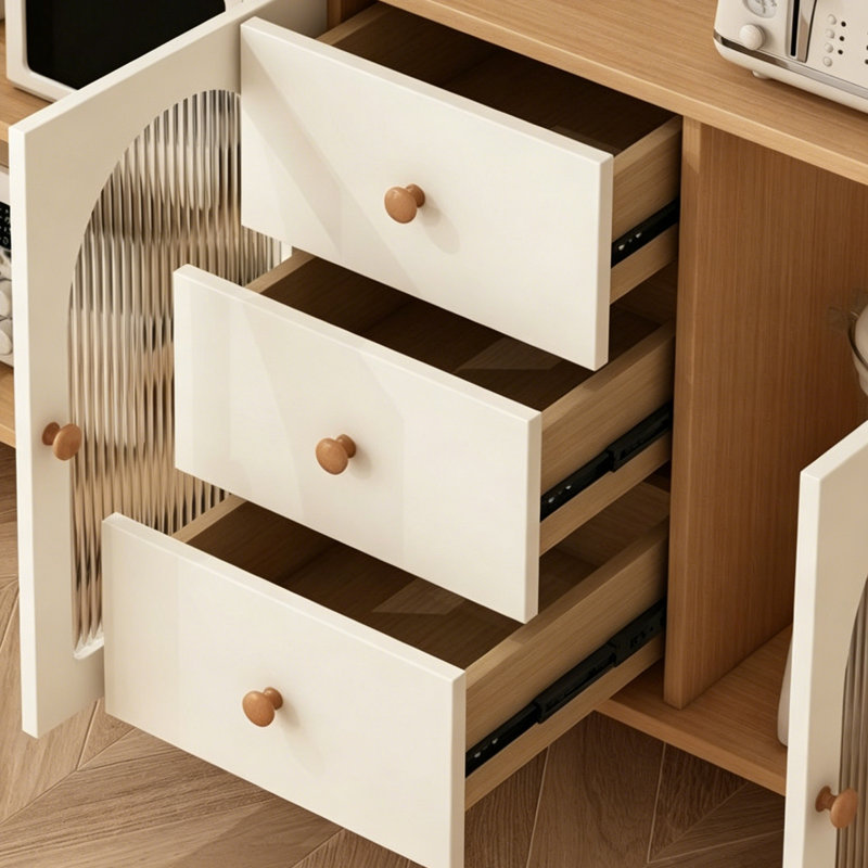 Armoire de rangement minimaliste de style français, H 37,4 po x l 55,12 po x P 15,75 po