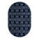 Glam Navy Blue Silver Area Rug