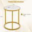 Lechiaro 40 cm W Steel Bedside Table