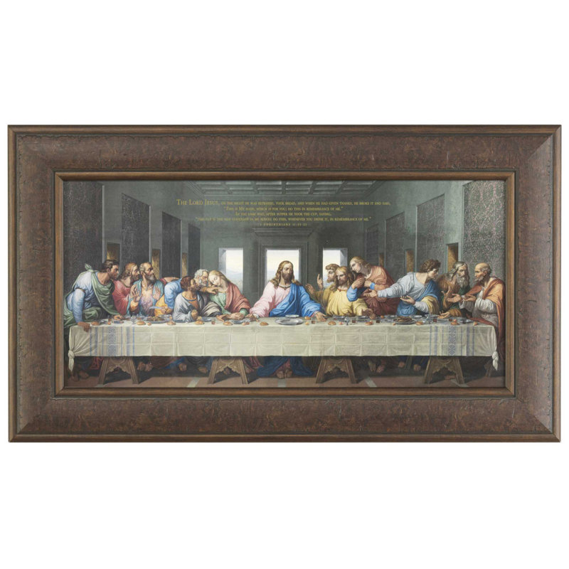 Framed Wall Art The Last Supper 25X12