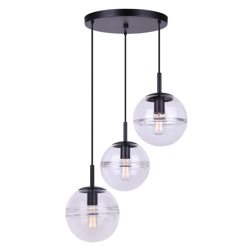 Boubacar 3 - Light Black Cluster Pendant