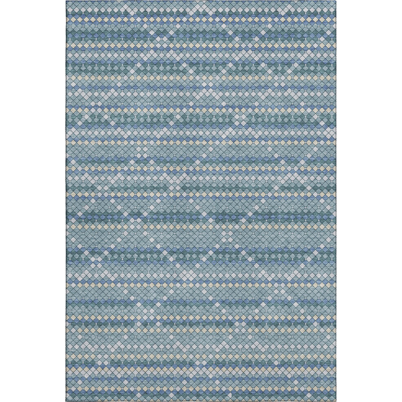 Premium Machine Washable Sykora AMF1436 Lattice Rug, Rectangle 8' x 10'