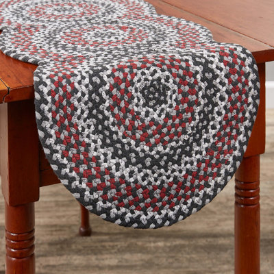 Red Barrel Studio® Braided Limestone Table Runner 15" X 34"