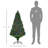 Xmas Pre-Lit Green Pine Artificial Christmas Tree with Multi-Coloured Lights and Stand-67202391