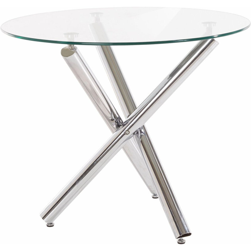 Jeremy Round Glass Top Dining Table