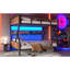 Lit superposé double au-dessus de double, lit superposé en métal avec tablettes de rangement et lumières, conception peu encombrante et silencieuse, noir-452144486