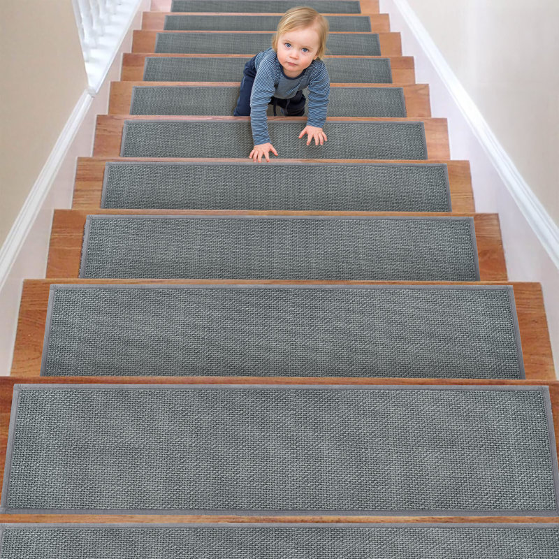Tapis d'escalier antidérapants, Gris