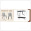Ensemble de table et de chaises. Ensemble de table de salle à manger moderne en MDF à motif de marbre noir - 55 po x 31,4 po avec 4 chaises de salle à manger en polyuréthane et 1 banc, un choix de luxe subtil pour les maisons modernes.-1413704591-1413704586