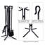 Ensemble de 5 outils pour foyer en acier Rolayne