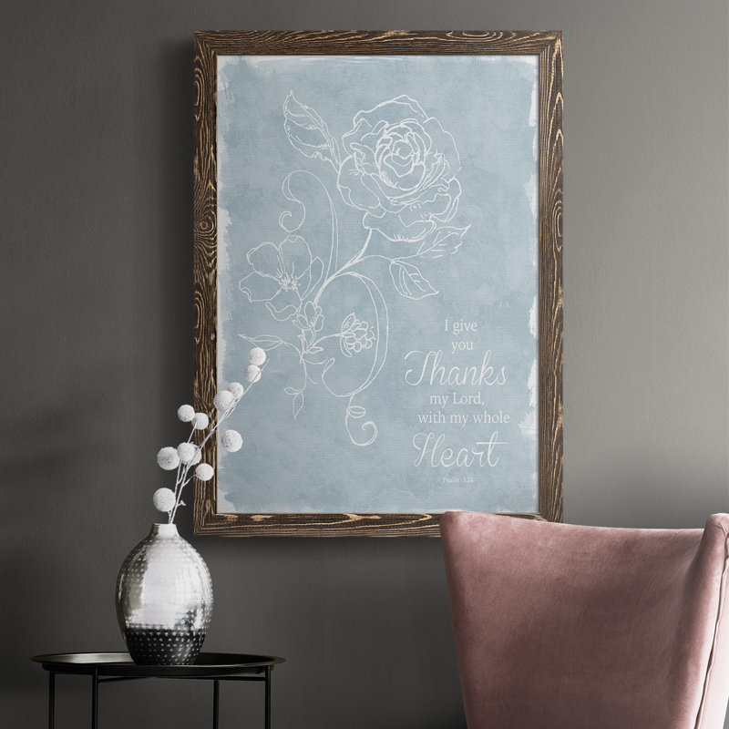 «Whole Heart», reproduction d'un seul cadre photo sur toile, H 37,5 po x l 27,5 po x P 1 po, Noyer